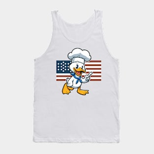 A Whimsical Tribute to American Culture in Cartoon Style T-Shirt Tank Top